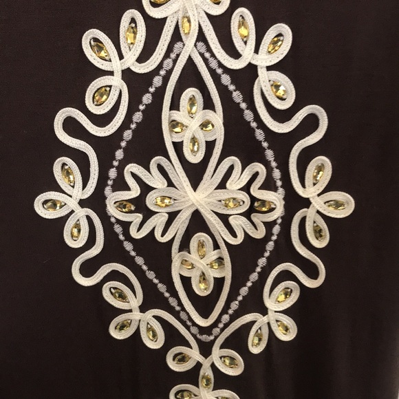 INC Sleeveless Brown Embroidered Maxi dress - Picture 5 of 6